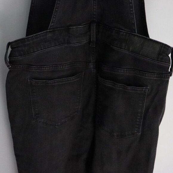 H&M Mama Dark Wash Black Small One Piece Denim Maternity Dungaree Bib Overalls - Picture 10 of 15